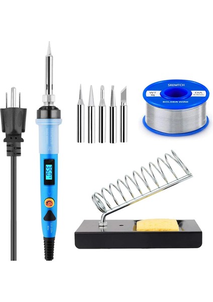 80W Abd Yükseltme 80W Elektronik Havya Seti Ayarlanabilir Sıcaklık Hızlı Isıtma Kaynak Araçları LCD Dijital Havya Tel Akı (Yurt Dışından)