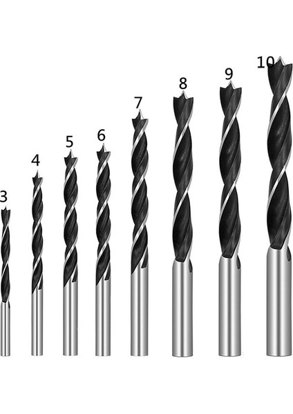 8 Adet 3-10MM 8 Adet/takım Ahşap Matkap Ucu Seti 3MM-10MM Ağaç Işleme Ahşap Araçları Için Matkap Uçları Seti Spiral Matkap Ucu Yüksek Karbonlu Çelik (Yurt Dışından)
