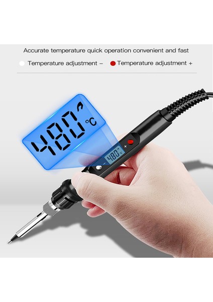 Set-4 110V Us Plug 80W Elektrikli Havya Seti Seti Dijital Sıcaklık Ayarlanabilir Kaynak Aracı Lehim Teneke Demir Ipuçları Tamir Araçları (Yurt Dışından) fırsatları