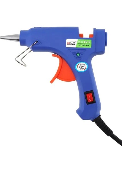 Mavi Ab Sıcak Eriyik Tutkal Tabancası 7mm Tutkal Çubukları 20 W Endüstriyel Mini Silahlar Termo Elektrikli Isı Sıcaklığı Onarım Aracı Dıy (Yurt Dışından)