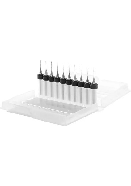 Kırmızı Yeni 10 Adet 0.6mm Ucu 1/8 "shank Spiral Flüt Tungsten Karbür Mikro Pcb Matkap Uçları (Yurt Dışından)