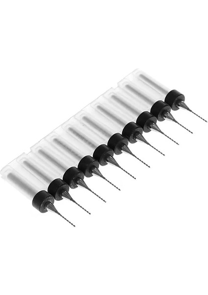 Kırmızı Yeni 10 Adet 0.6mm Ucu 1/8 "shank Spiral Flüt Tungsten Karbür Mikro Pcb Matkap Uçları (Yurt Dışından) fırsatları