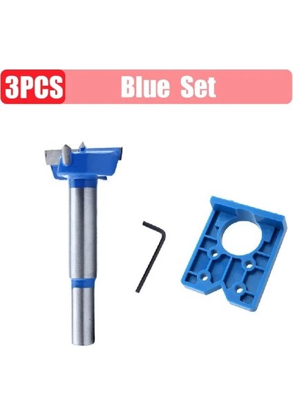 Mavi Set 35MM Menteşe Delme Jig Seti Gizli Kılavuz Menteşe Delik Delme Bulucu Ağaç Işleme Delik Açıcı Kapı Dolap Aksesuarları Araçları (Yurt Dışından)