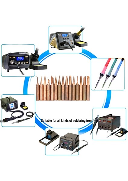 1c 1 Adet/5 Adet 900M T Serisi Saf Bakır Havya Ucu Kurşunsuz Kaynak Sting Hakko 936 FX-888D 852D + Havya Istasyonu (Yurt Dışından)