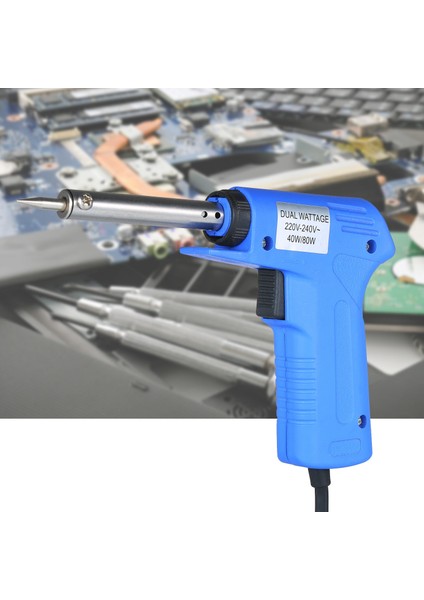 Ab El Profesyonel Çift Güçlü Elektrikli Havya 220V-240V 40W/80W Güç Ayarlanabilir Havya Tabancası (Yurt Dışından)