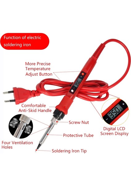 60W 11 Parçalı Set Ab Sıcaklık Elektrikli Havya Kiti 110V 220V 80W Havya Kiti XL830L Multimetre Kaynak Aracı Kiti (Yurt Dışından) fırsatları