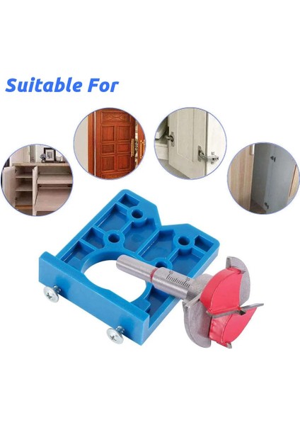 Mavi Set 35MM Menteşe Delme Jig Seti Gizli Kılavuz Menteşe Delik Delme Bulucu Ağaç Işleme Delik Açıcı Kapı Dolap Aksesuarları Araçları (Yurt Dışından) modelleri