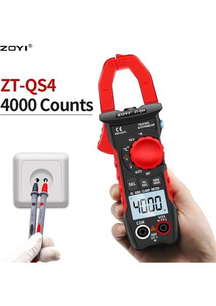 Zt-Qs4 Zoyı Zt-Qs4 Dijital Pens Metre Multimetre 600A Test Cihazı Ac/dc Akım 6000 Sayımlar True Rms Kapasite Ncv Ohm Hz Transistör (Yurt Dışından) fiyatları