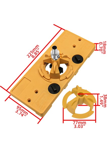 Sarı Set Gizli 35 mm Fincan Tarzı Menteşe Jig Sondaj Delik Matkap Kılavuzu + Forstner Bit Ahşap Kesici Marangoz Ağaç Işleme Dıy Araçları (Yurt Dışından) modelleri