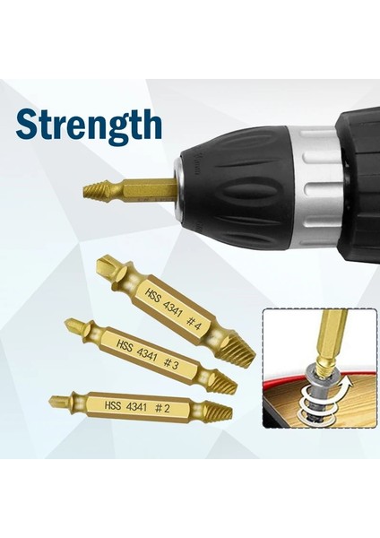 Kırmızı Hasarlı Vida Çıkarıcı Matkap Ucu 4/5/6 Pcs Set Soyulmuş Kırık Vida Cıvata Sökücü Çıkarıcı Kolayca Yıkım Araçlarını Çıkarın (Yurt Dışından)