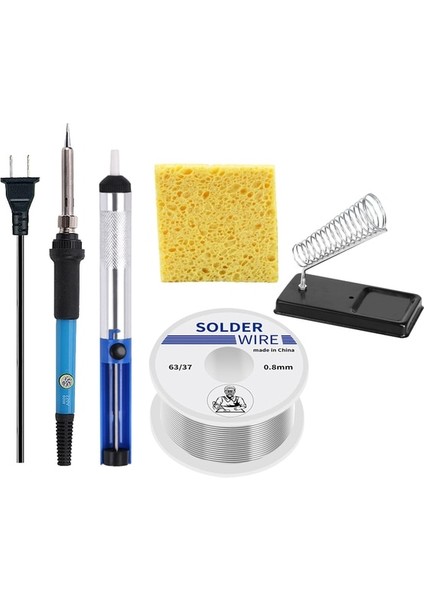 Set-4 Abd 60W Havya Ab Abd Tak Termostatik Elektrikli Mini Havya Istasyonu 110 V/220 V 6 Adet Havya Ucu Lehim Teli (Yurt Dışından)