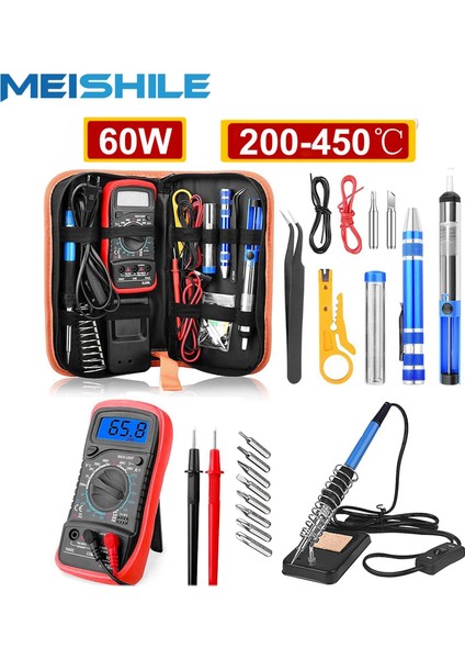 60W-SIYAH Set 4 220V-AB Tak 60W Elektrikli Havya Seti Seti Dijital Sıcaklık Ayarlanabilir Kaynak Aleti Demir Uçlu Lehim Tenekesi Tamir Araçları (Yurt Dışından) fiyatları