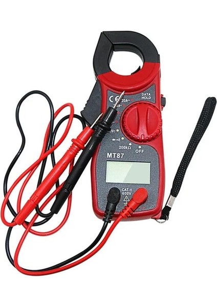 Kırmızı Dijital Kelepçe Akım Ölçerler Mini Multimetre Ac/dc Gerilim Test Cihazı Akım Direnci Transistör Testi Çoklu Güç Ölçer (Yurt Dışından)