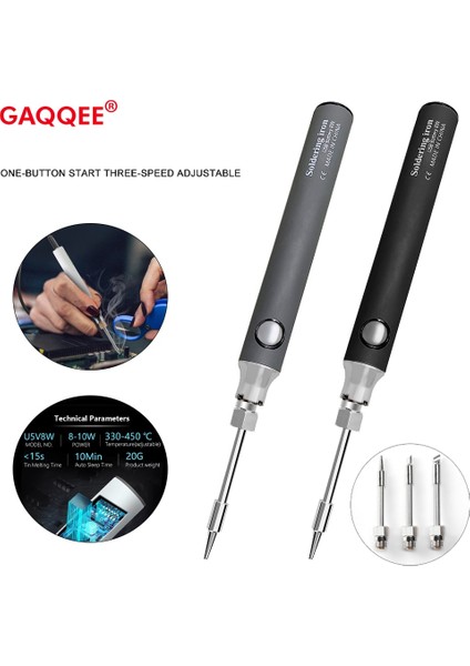 Altın Tarzı 3 5V 8W 5V 8W Elektrikli Havya Seti USB Şarj Ayarlanabilir Sıcaklık Şarj Edilebilir Lehimleme Istasyonu ile Taşınabilir Tamir Araçları (Yurt Dışından) fiyatları