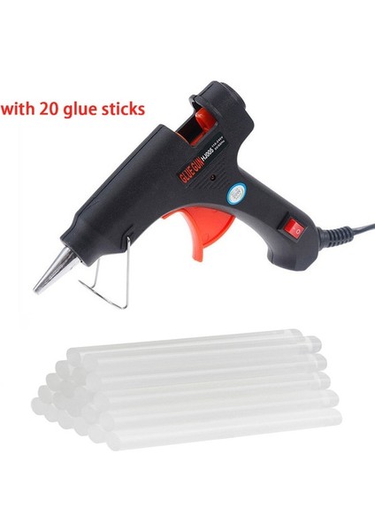 20 Adet Sopa ile Abd Towayer 20W Tutkal Sopa ile Sıcak Tutkal Tabancası 7mm * 100MM Mini Tabanca Termo Elektrikli Isı Sıcaklığı Aracı Dıy Tutkal Tabancası Tamir Seti (Yurt Dışından)