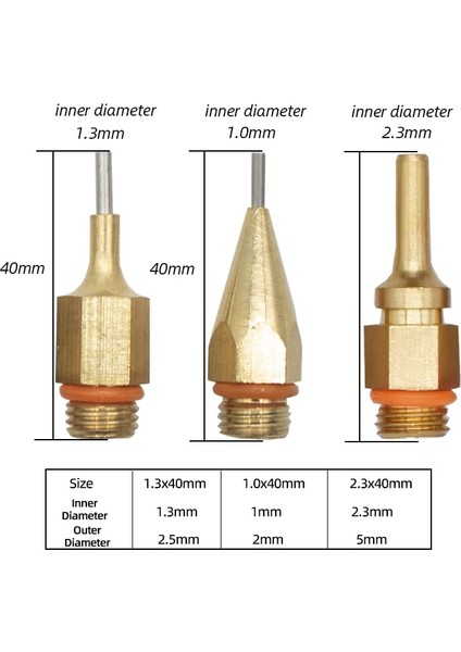 1.5X70MM 1.5X70MM 1.8X55MM Sıcak Tutkal Tabancası Bakır Uzun Meme Büyük ve Küçük Çaplı Meme 1mm Meme Meme Anahtarı Ile, 1 Adet/grup (Yurt Dışından)