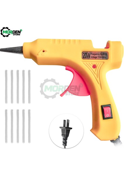 Kırmızı 20W, Abd 20W Sıcak Tutkal Tabancası ile 7mm 10 Adet Tutkal Çubukları Mini Endüstriyel Tabancalar Isı Sıcaklığı Termo Elektrikli Dıy Onarım Aracı (Yurt Dışından) modelleri