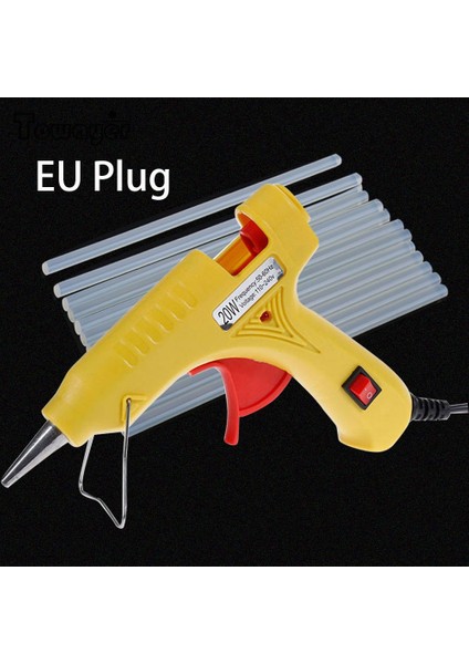 Sadece Tutkal Tabancası Ab 20W Sıcak Eriyik Tutkal Tabancası Endüstriyel Mini Tabancalar Termo Elektrikli Isı Sıcaklığı Aracı 7mm x 200MM Tutkal Sopa ile Ab Tak Abd Tak (Yurt Dışından) indirimleri