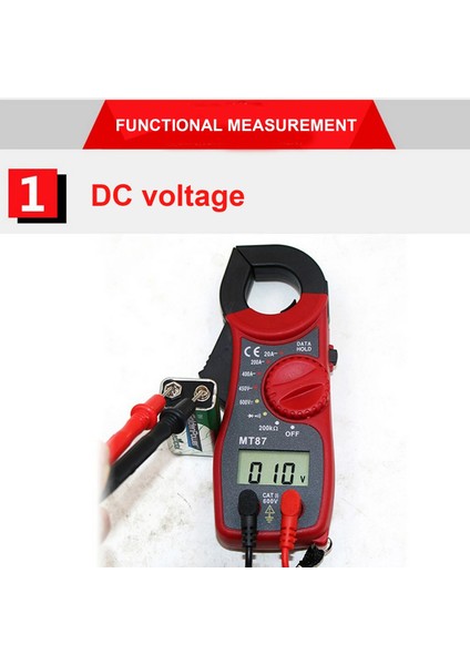 Kırmızı Dijital Kelepçe Akım Ölçerler Mini Multimetre Ac/dc Gerilim Test Cihazı Akım Direnci Transistör Testi Çoklu Güç Ölçer (Yurt Dışından) indirimleri