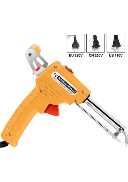 Sarı Ab 110V/220V 60W Yüksek Kaliteli El Tipi Harici Isıtma Otomatik Besleme Teneke Lehimleme Onarım Araçları Ab/abd/cn Tak (Yurt Dışından)