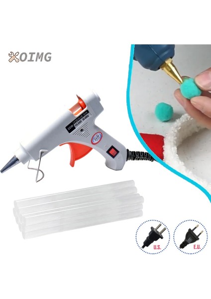 10 Adet Çubuklarla 20W, Abd 20W Sıcak Tutkal Tabancası Kullanımı 7 * 100MM Tutkal Çubukları Mini Endüstriyel Ev Silahları Isı Sıcaklığı Termo Elektrikli Dıy Onarım Aracı (Yurt Dışından) indirimleri