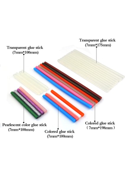 20W 110-220V Mini Sıcakta Eriyen Tutkal Tabancası Dıy Termoelektrik Silikon Tabancası Yüksek Sıcaklığa Dayanıklı Araç 7mm Çubuk Tutkal Hediye (Yurt Dışından)