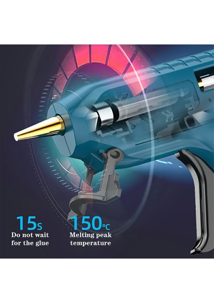 40 Tutkal Çubuğu ile 40W 220V Sıcak Tutkal Tabancası Şarj Edilebilir Mini Termo Elektrikli Isı Sıcaklığı Isıtıcı Sıcak Eriyik Tutkal Aracı 7mm Tutkal Çubuğu Dıy Araçları (Yurt Dışından)
