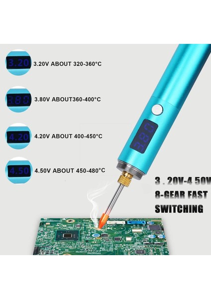 Sivri Şarj Taşınabilir Havya Gerilimi Ayarlanabilir Şarj C Mini Ekran LED Lehimleme Kablosuz Bağlantı Noktası Yeni Tip Demir S9Y6 (Yurt Dışından)