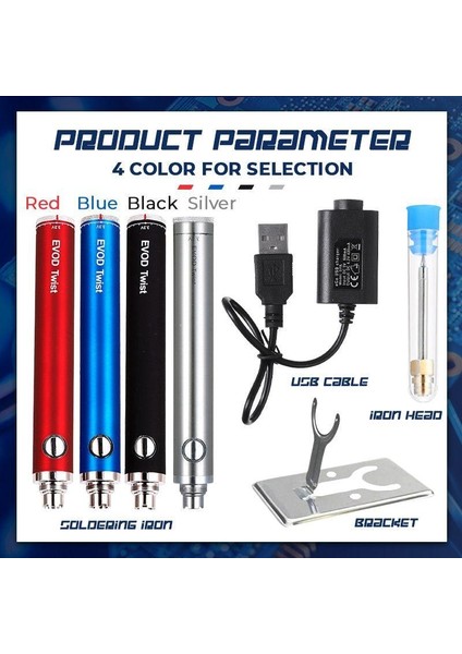 Kırmızı USB Havya Taşınabilir Kablosuz Şarj Kaynak Aracı Ölçer Devreleri Için Cihaz Aksesuarları Kaynak Takı Tamir (Yurt Dışından) fırsatları