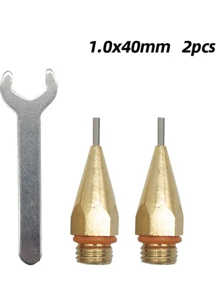1.0X40MM 2 Adet Tutkal Tabancası Memesi 1mm 1.3mm 1.5mm Küçük Apture Çaplı Meme Sıcak Eriyik Tutkal Tabancası Değiştirilebilir Bakır Meme (Yurt Dışından)