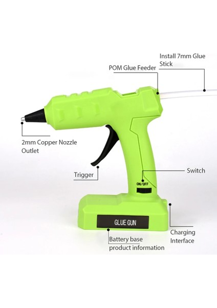 Abd 6000MAH El Kablosuz Elektrikli Tutkal Makinesi Sıcak Eriyik Tutkal Makinesi Portablehousehold Manuel Tamir Için El Yapımı (Yurt Dışından) fiyatları