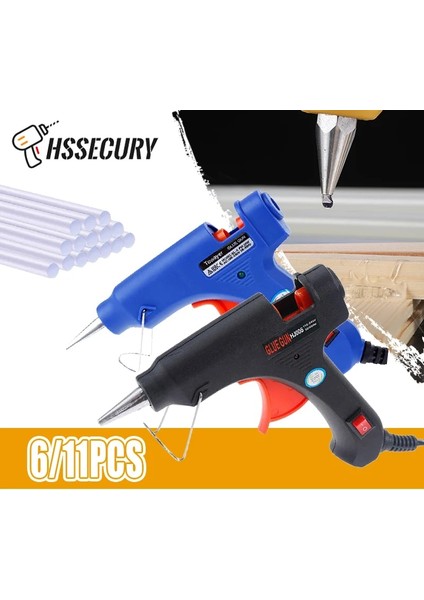 Blue-10 Tutkal Çubukları Abd 20W Sıcak Tutkal Tabancası Ev Dıy Mini Endüstriyel Tabancalar Isı Sıcaklığı Termo Elektrikli Tamir El Aleti 7mm Tutkal Çubukları ile (Yurt Dışından) fırsatları