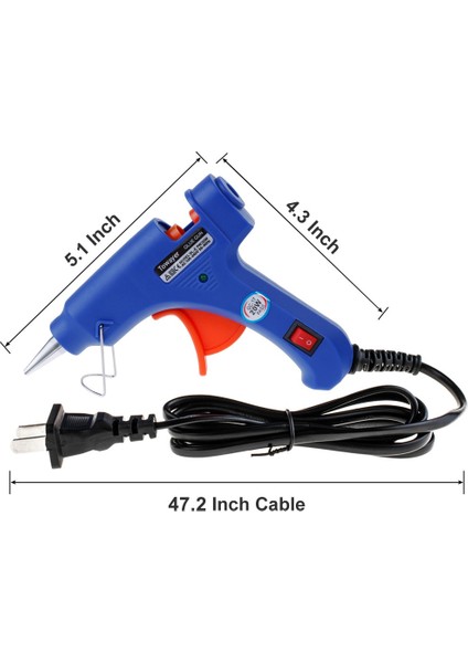 Sadece Tutkal Tabancası Ab 20W Tutkal Çubuklu Sıcak Tutkal Tabancası 7mm * 100MM Tutkal Çubuğu Mini Elektrikli Tabanca Sıcaklık Isıtıcı Eriyik Greft Onarım Aracı Isı Sıcaklığı Aracı (Yurt Dışından)