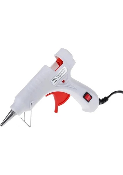 1 Adet 20W Ab Beyaz 20W Sıcak Tutkal Tabancası Mini Ev Endüstriyel Silahlar Isı Sıcaklığı Termo Elektrikli Tamir Aracı Kullanımı 10 Adet 7X100MM Tutkal Çubukları (Yurt Dışından)