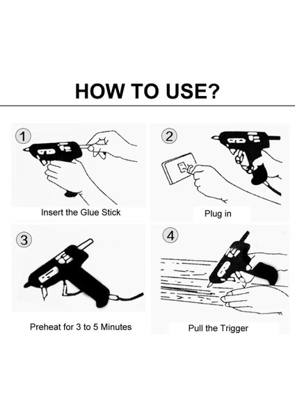 1 Adet 20W Ab Beyaz 20W Sıcak Tutkal Tabancası Mini Ev Endüstriyel Silahlar Isı Sıcaklığı Termo Elektrikli Tamir Aracı Kullanımı 10 Adet 7X100MM Tutkal Çubukları (Yurt Dışından) fiyatları