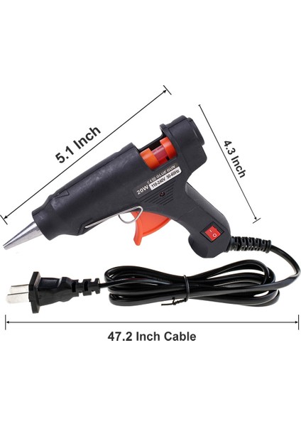 1 Adet 20W Ab Beyaz 20W Sıcak Tutkal Tabancası Mini Ev Endüstriyel Silahlar Isı Sıcaklığı Termo Elektrikli Tamir Aracı Kullanımı 10 Adet 7X100MM Tutkal Çubukları (Yurt Dışından) indirimleri