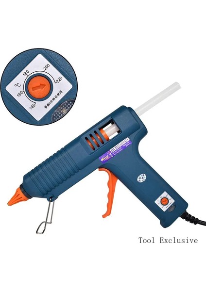 02 Sıcak Tutkal Tabancası Seti 150 W Sıcaklık Ayarı 11MM Endüstriyel Sınıf Dıy Saf Bakır Meme Çubuk Tutkal Çözünen Tutkal Tabancası (Yurt Dışından)