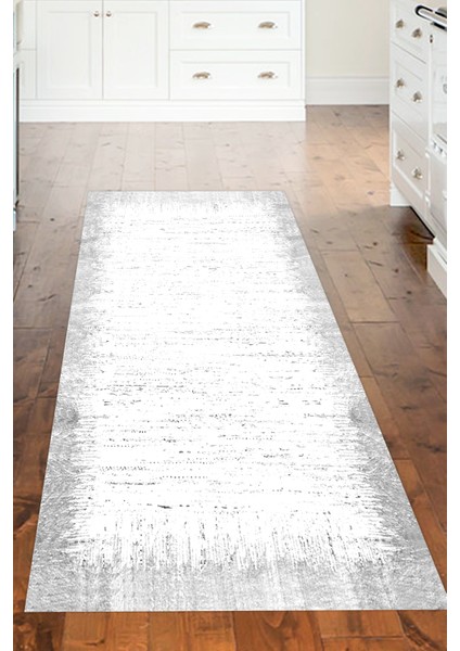 Dijital Mutfak Halısı Star Pamuk Kaymaz Taban Modern Evelina Gri