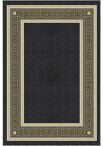 Dijital Mutfak Halısı Trend Keçe Kaymaz Taban Modern Hunter Siyah fiyatları