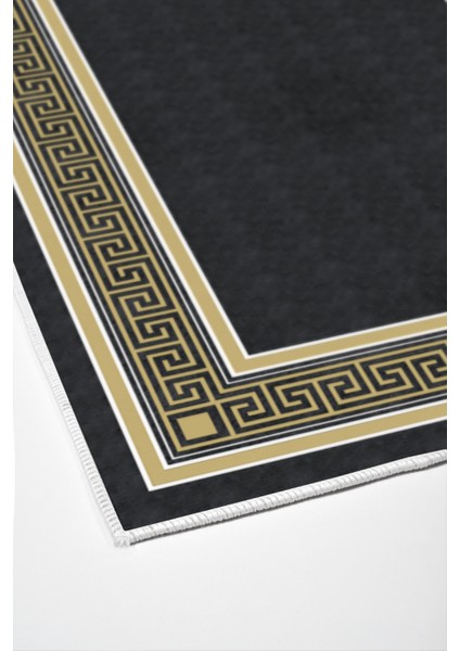 Dijital Mutfak Halısı Trend Keçe Kaymaz Taban Modern Hunter Siyah fırsatları