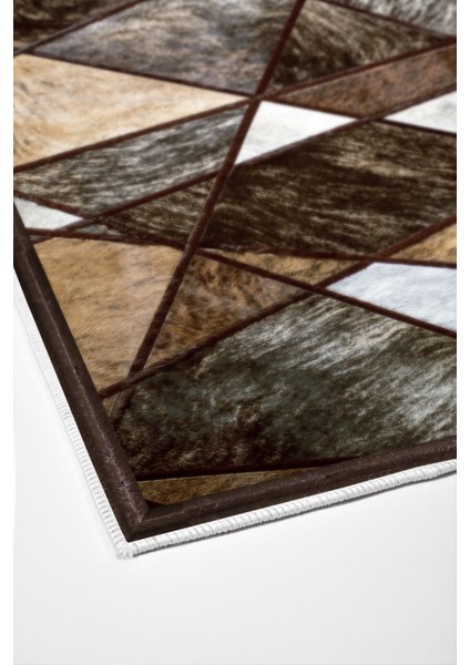 Dijital Mutfak Halısı Yıldız Deri Kaymaz Taban Modern Janice Gri Kahve fırsatları