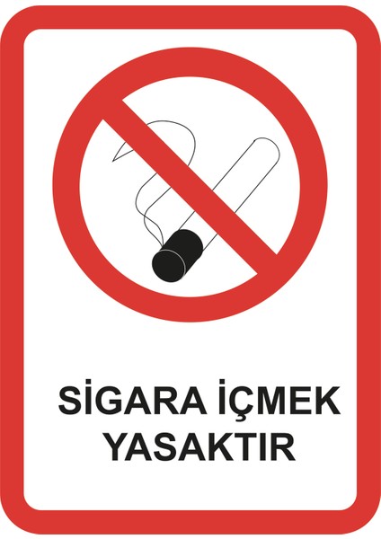 Sigara Içmek Yasaktır Uyarı Levhası 300 Gr Baskılı A4 Ebat Pvc Kaplı