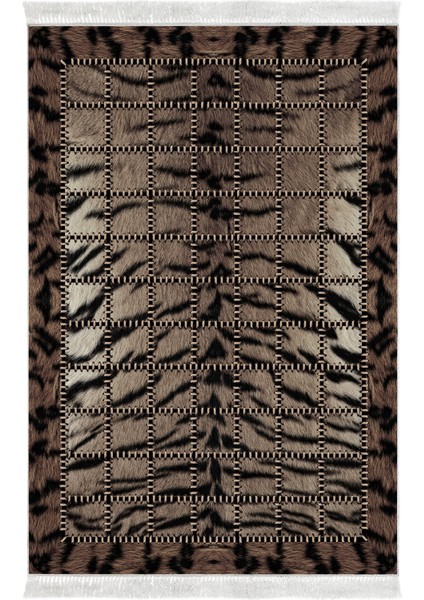 Dijital Mutfak Halısı Yıldız Deri Kaymaz Taban Saçaklı Modern Joelle Kahve fiyatları