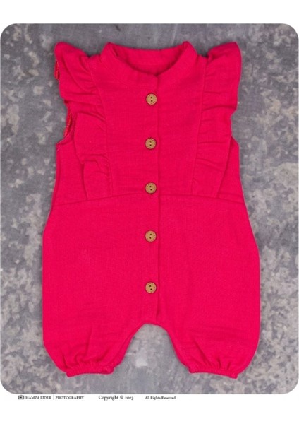 Pamuklu Müslin Kız Bebek Tulum