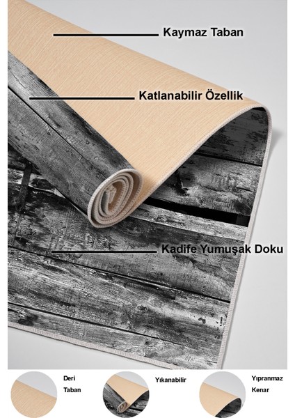 Dijital Salon Halısı Yıldız Deri Kaymaz Taban Modern Alannah Gri indirimleri