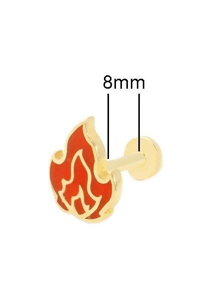 14 Ayar Ateş Altın Tragus