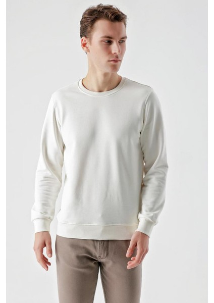 Slimfit Bisiklet Yaka Renk 2 Iplik Erkek Sweatshirt