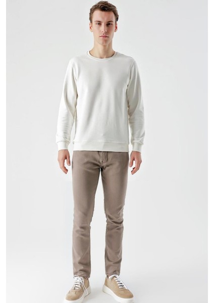 Slimfit Bisiklet Yaka Renk 2 Iplik Erkek Sweatshirt modelleri