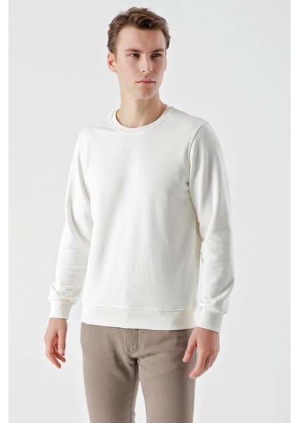 Slimfit Bisiklet Yaka Renk 2 Iplik Erkek Sweatshirt fırsatları