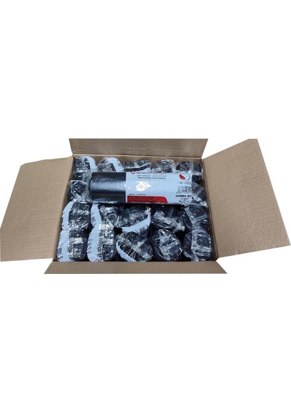 Endüstriyel Jumbo Çöp Torbası Poşeti 2 Kat Siyah 500 gr 80 x 110 cm 10 x 3 Rulo modelleri